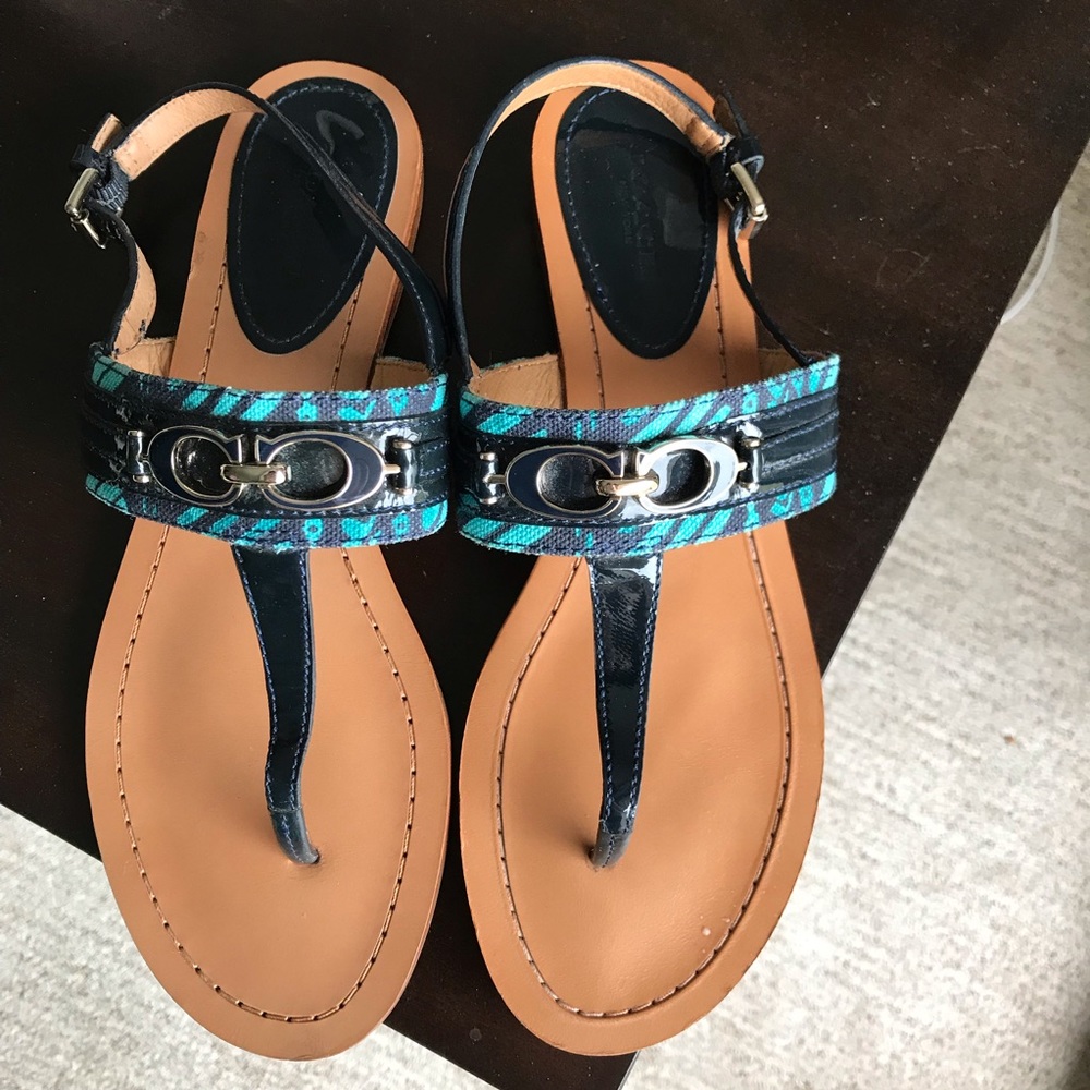 EUC COACH Sammy Aztec Print Sandals Size 8B